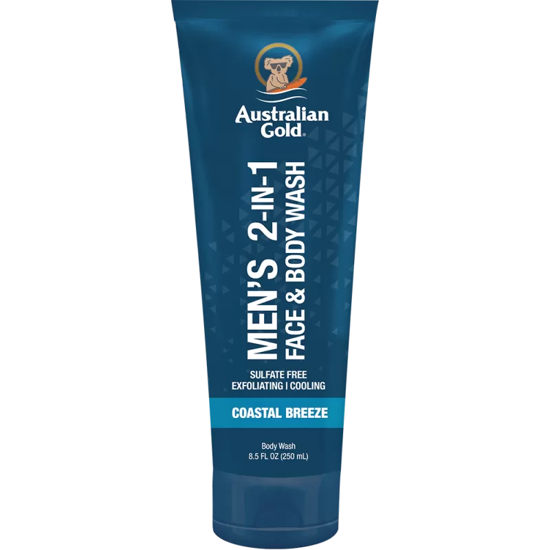 MEN'S 2-in-1 face& body wash coastal Breeze / detergente viso corpo 250 ML