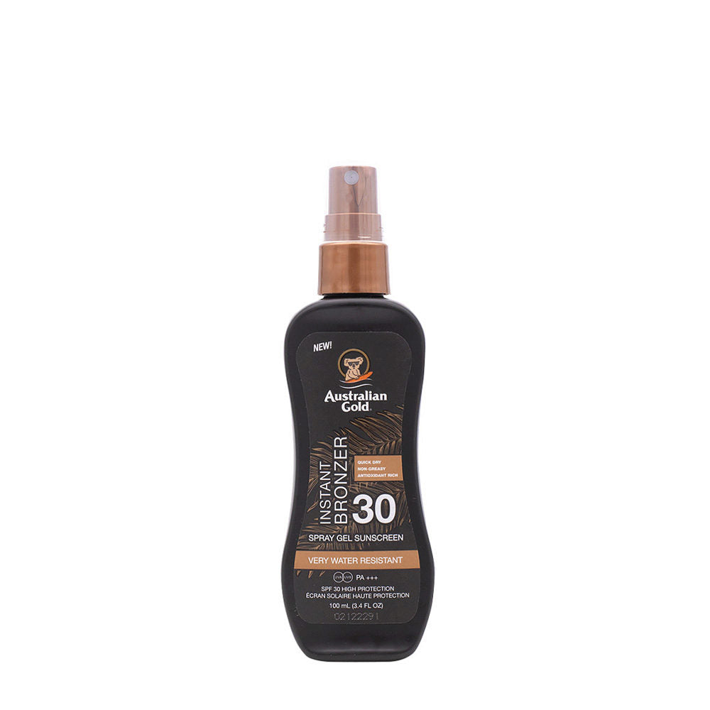 Instant Bronzer Spray Gel sunscreen / protezione solare con autoabbronzante 100 ml (SPF 15, 30)