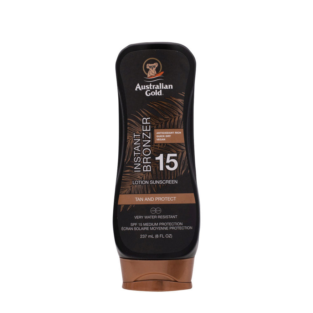 Instant Bronzer Lotion Sunscreen / lozione protettiva con autoabbronzante (spf 15, 50, 30) 237 ml